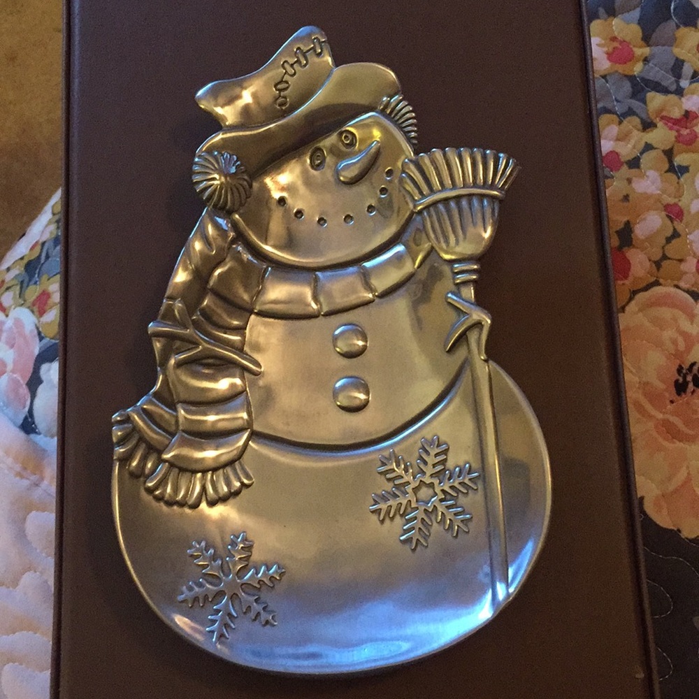 Pewter snowman dish ⛄️